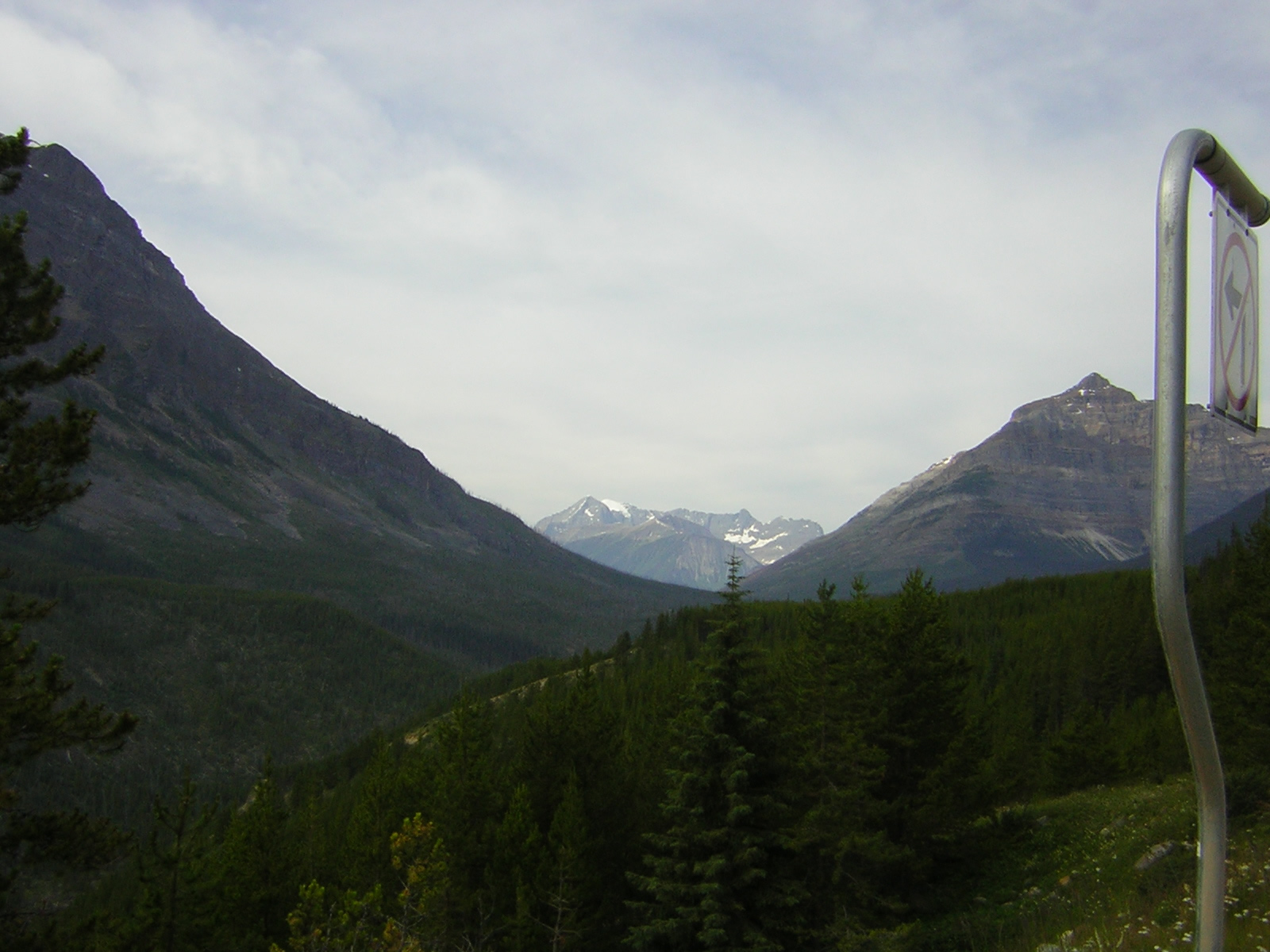 Mountains and pole