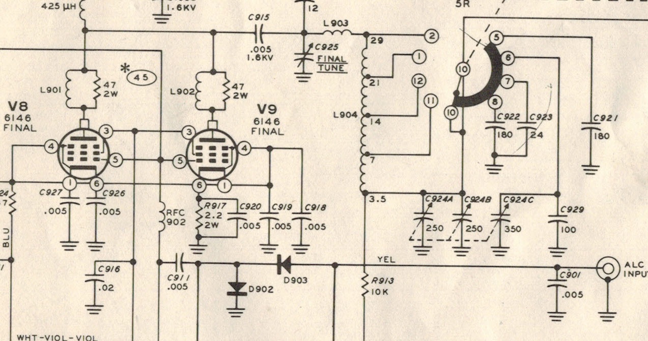Heathkit ham radio schematic cropped